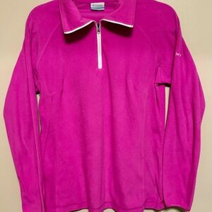 Columbia Pink Quarter-Zip Fleece Pullover